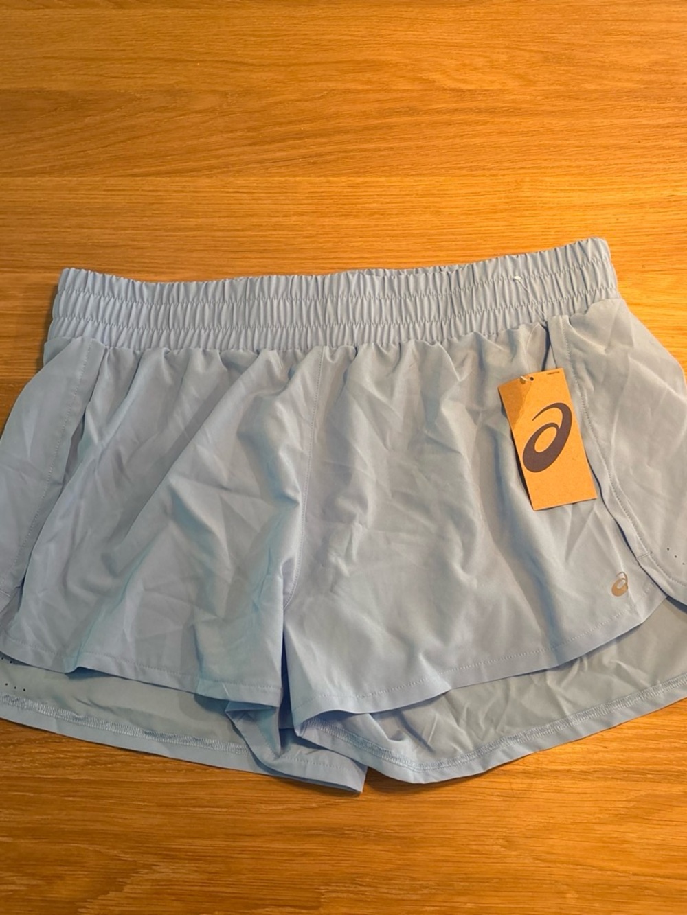 ASICS Women's Pale Blue Athletic Running Shorts